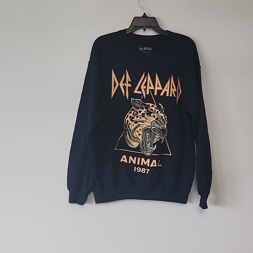 Def Leppard Pyromania 1987 United States Tour Crewneck Sweatshirt Size L - Picture 2 of 3
